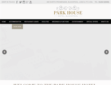 Tablet Screenshot of blackpoolparkhousehotel.com